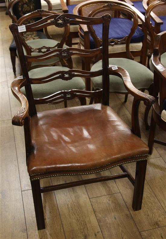 A Georgian ladderback chair